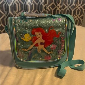 Ariel and Flounder Glittery insulated Lunch Bag